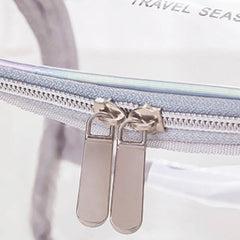 Clear Toiletry Bag Transparent Makeup Cosmetic Bag With Zipper & Handle