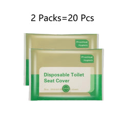 20pcs Waterproof Disposable Toilet Seat Covers for Travel Camping and Hotels