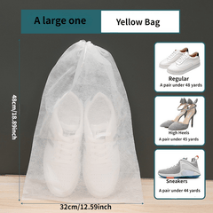 5pcs Portable Shoe Storage Bag Non Woven Fabric Dust Proof Travel Pouch