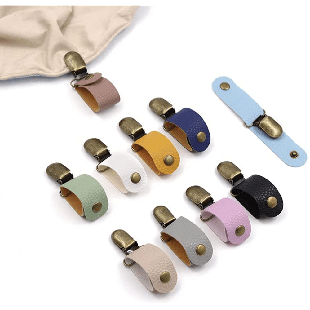 2pcs PU Leather Duckbill Hat Clip For Travel Luggage