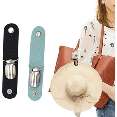 2pcs PU Leather Duckbill Hat Clip For Travel Luggage