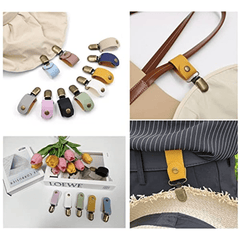 2pcs PU Leather Duckbill Hat Clip For Travel Luggage