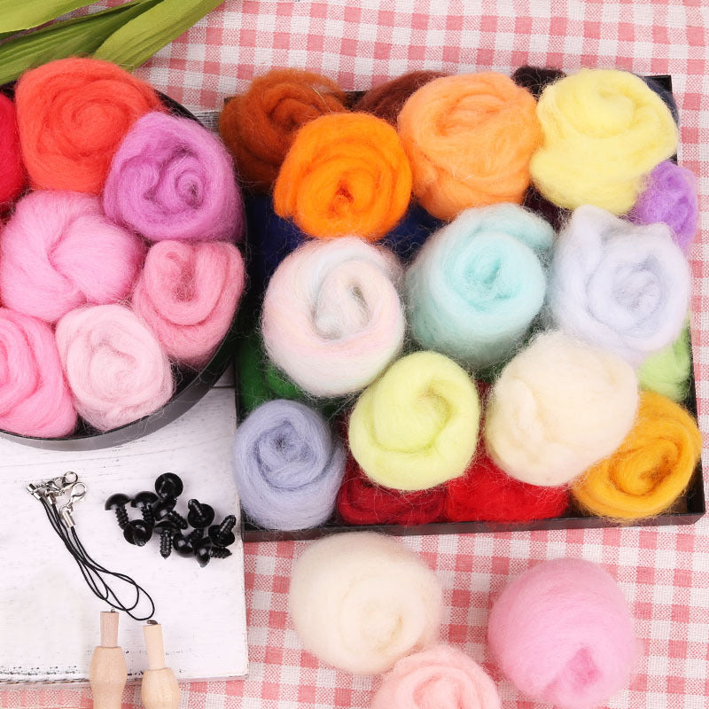 22lb 100g Felting Wool Roving Soft Fiber for DIY Needle Felting