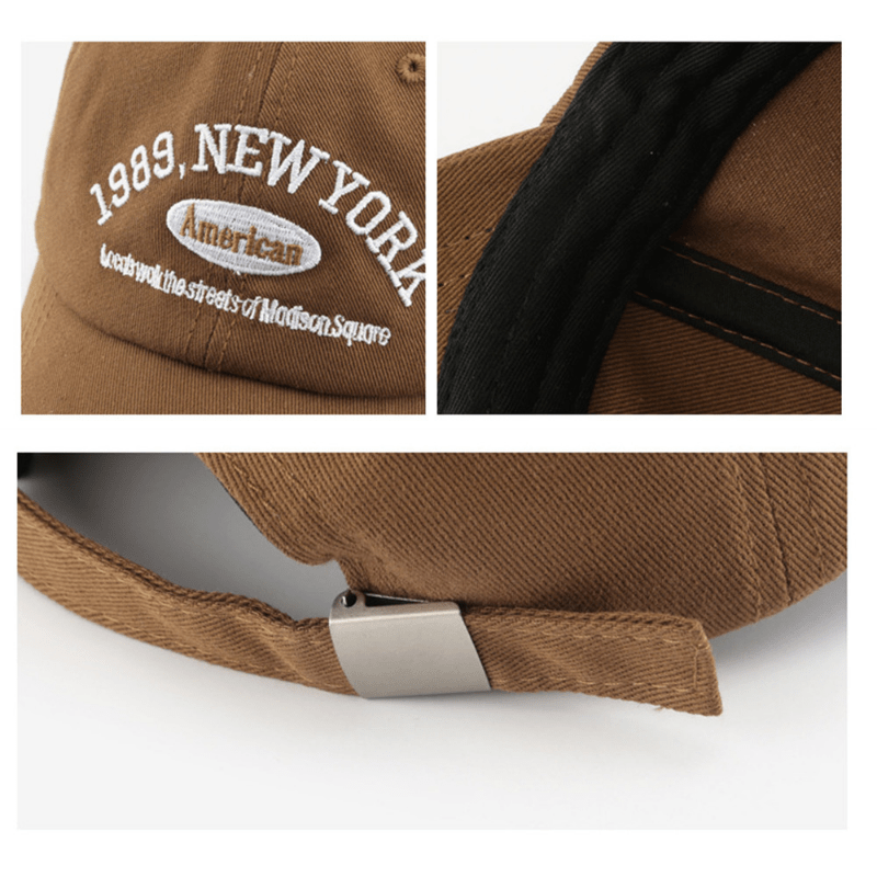 1989 York Baseball Cap Embroidery Vintage Solid Sun Hat Adjustable Unisex