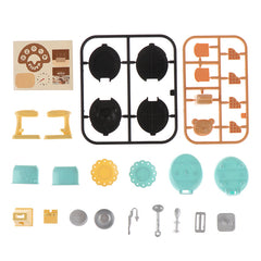 1:12 Dollhouse Mini Kitchen Set DIY Assembly Bread Machine Toaster Whisk Plate