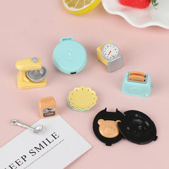 1:12 Dollhouse Mini Kitchen Set DIY Assembly Bread Machine Toaster Whisk Plate