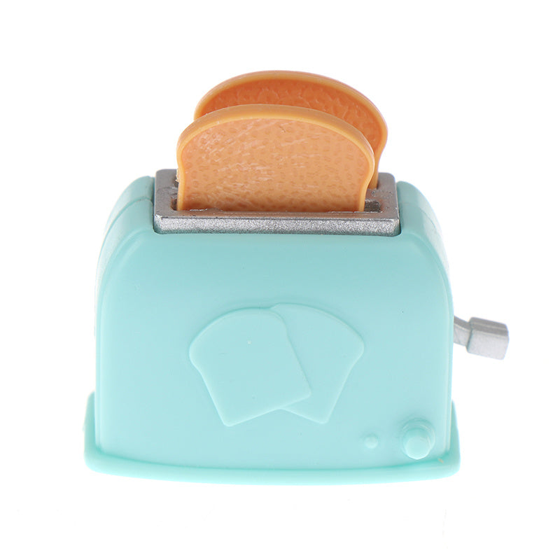1:12 Dollhouse Mini Kitchen Set DIY Assembly Bread Machine Toaster Whisk Plate