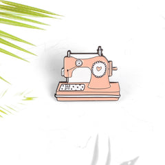 Sewing Machine Brooch Men's Pin