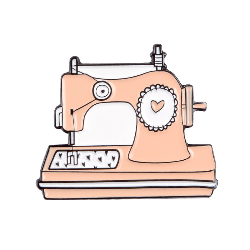 Sewing Machine Brooch Men's Pin