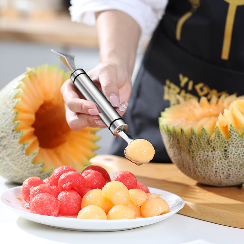2 in 1 Portable Watermelon & Fork Stainless Steel Divider