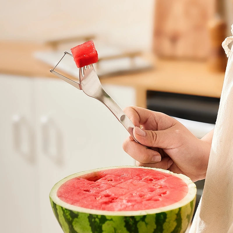 2 in 1 Portable Watermelon & Fork Stainless Steel Divider