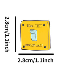 Yellow World Controller Enamel Brooch Pin