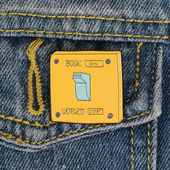 Yellow World Controller Enamel Brooch Pin