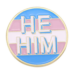 Colorful Round English Letter Brooch