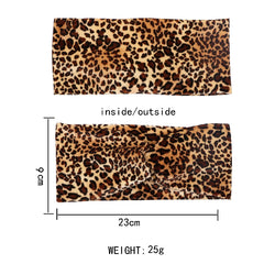 Leopard Wide Brim Hairband Velvet Headband for Women