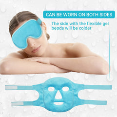 Gel Cooling Ice Face Eye Mask for Puffiness & Dark Circles