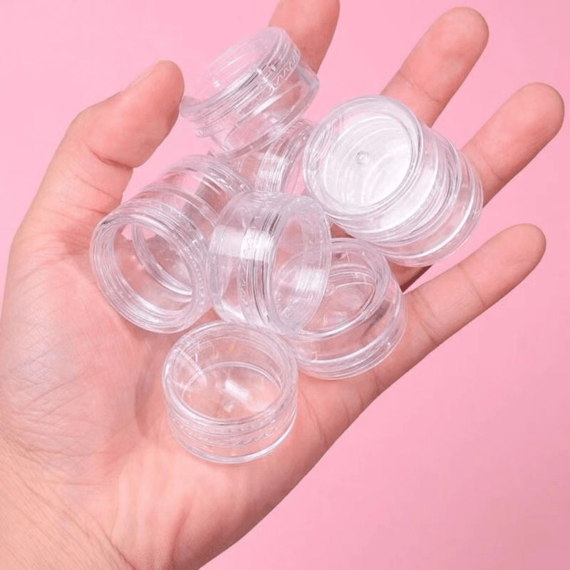 10pcs Plastic Cream Pot Jars Cosmetic Sample Containers 5g