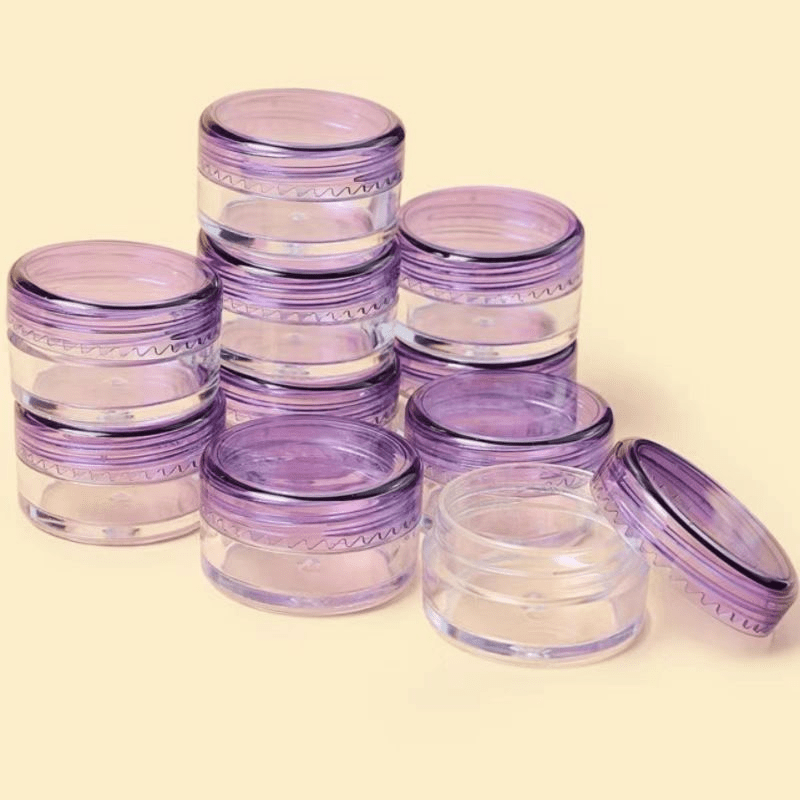 10pcs Plastic Cream Pot Jars Cosmetic Sample Containers 5g