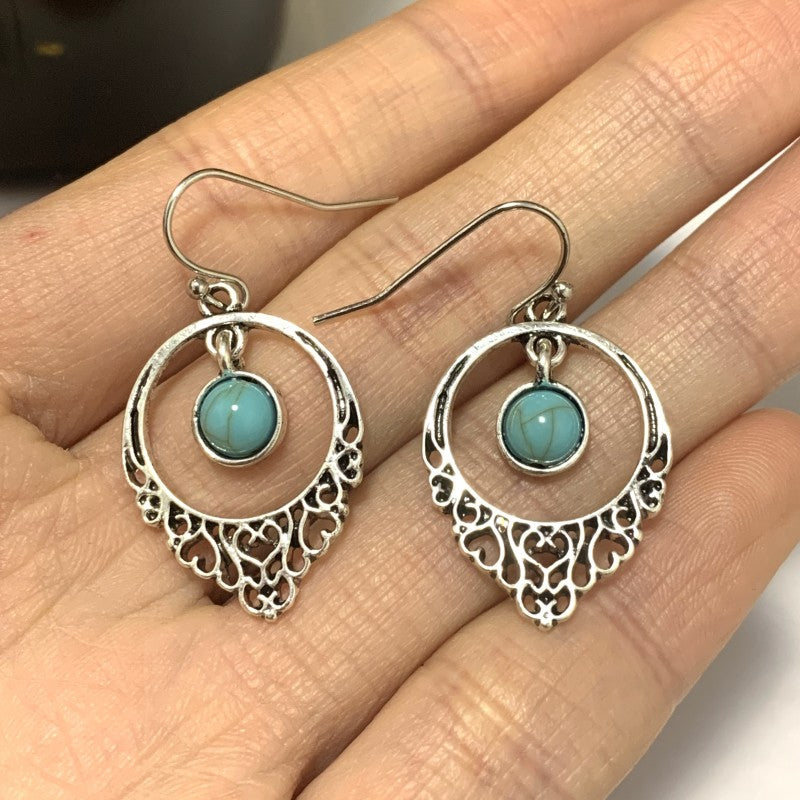 Men's Vintage Turquoise Earrings Unisex Jewelry