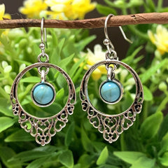 Men's Vintage Turquoise Earrings Unisex Jewelry