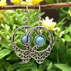 Men's Vintage Turquoise Earrings Unisex Jewelry