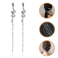 Snake Shape Hair Pin for Back Head Bun Updo Vintage Hair Accessory