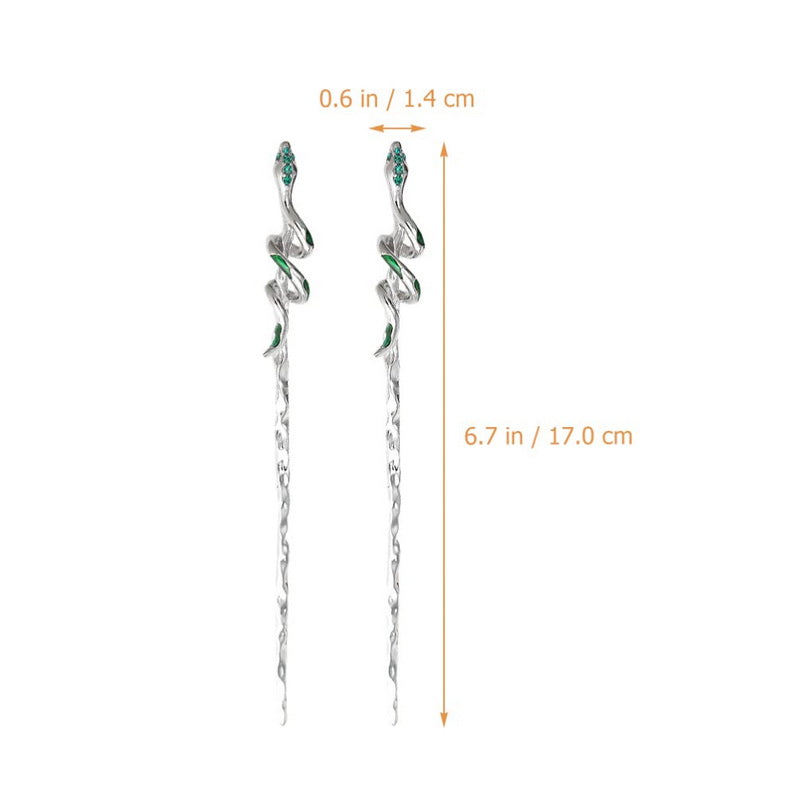 Snake Shape Hair Pin for Back Head Bun Updo Vintage Hair Accessory