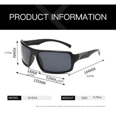 Polarized Sports Sunglasses Square Wrap Around Outdoor Glasses UV400
