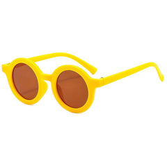 Boy's Bear Kids Sunglasses Round Ear Colorful Gradient UV400