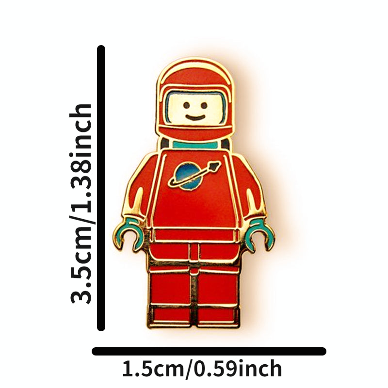 Red Enamel Metal Brooch Pin for Men