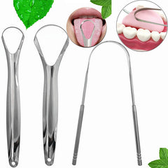 Stainless Steel Tongue Scraper Cleaner Beauty Health Gratte Langue