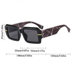Y2K Square Sunglasses Hip-hop Graphic Glasses UV400
