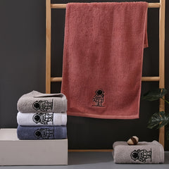 Embroidered Astronaut Hand Towel for Home Use