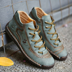 Men's Stitching Casual Shoes Outdoor Ankle Boots Walking Sneakers