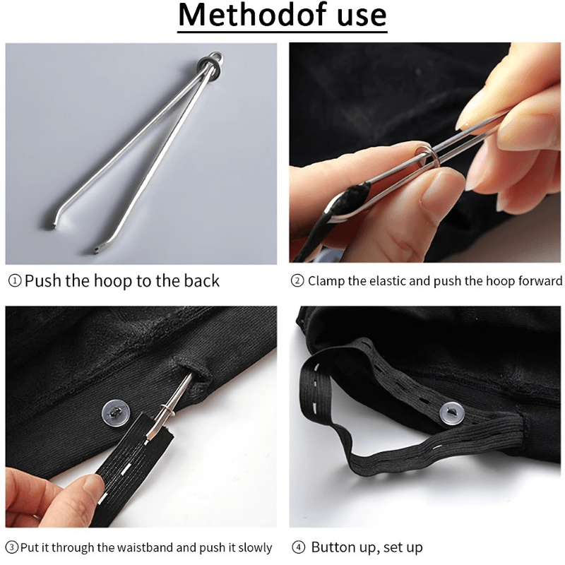 2pcs Elastic Clip Belt Threader Sewing DIY Tool Belt Guide
