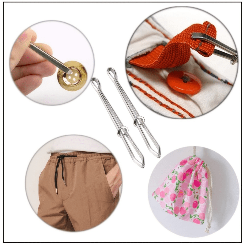 2pcs Elastic Clip Belt Threader Sewing DIY Tool Belt Guide
