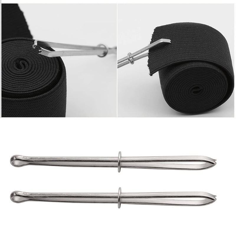 2pcs Elastic Clip Belt Threader Sewing DIY Tool Belt Guide