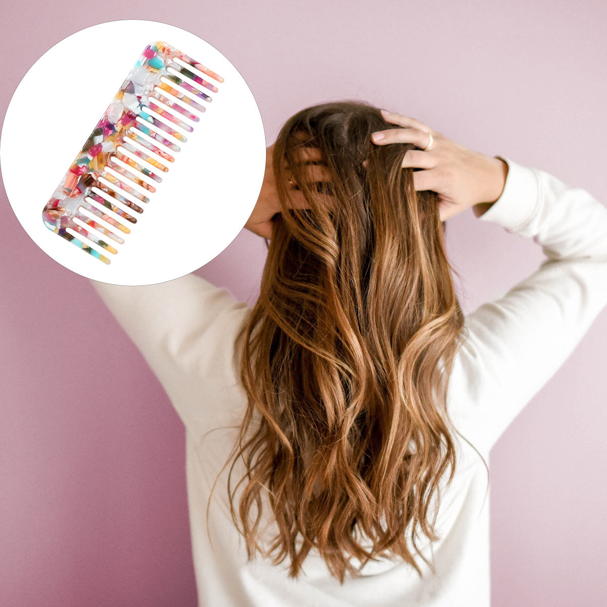 Detangling Hair Comb for Women Wide Tooth Brush Curly Long Hair