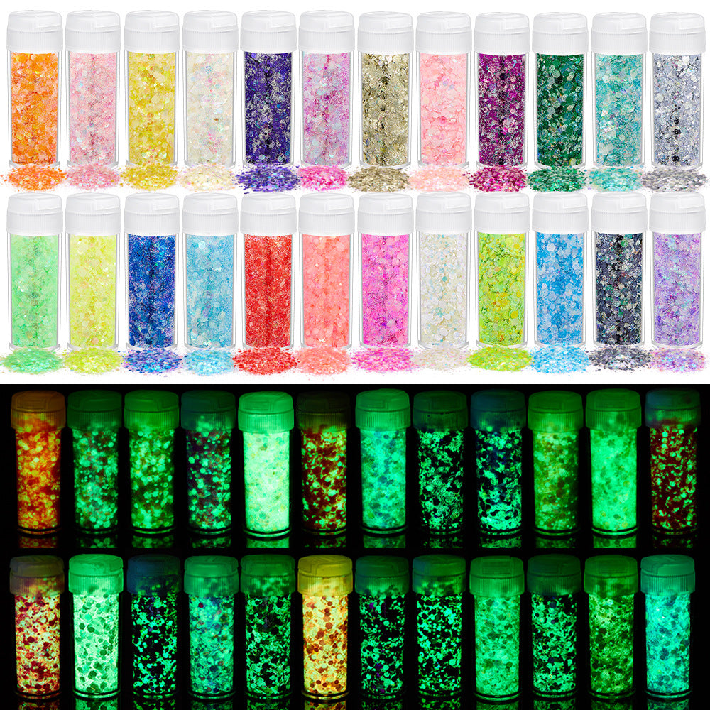 24 Colors 10g Resin Filler Luminous Sequins Glitter Epoxy Resin Filling