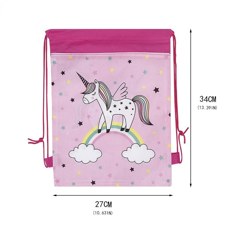 Unicorn Pattern Drawstrings Backpack for Kids