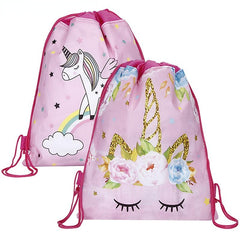 Unicorn Pattern Drawstrings Backpack for Kids