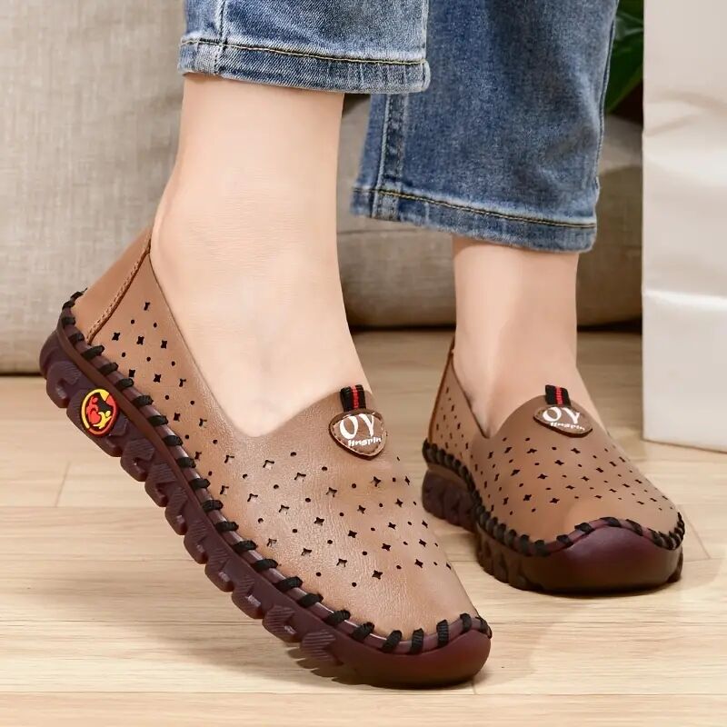 Women's Hollow Out Flat Slip On Shoes