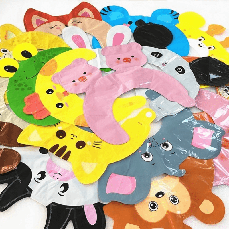 24 Packs Inflatable Animals Headband Zoo Safari Balloons Hat Jungle Theme