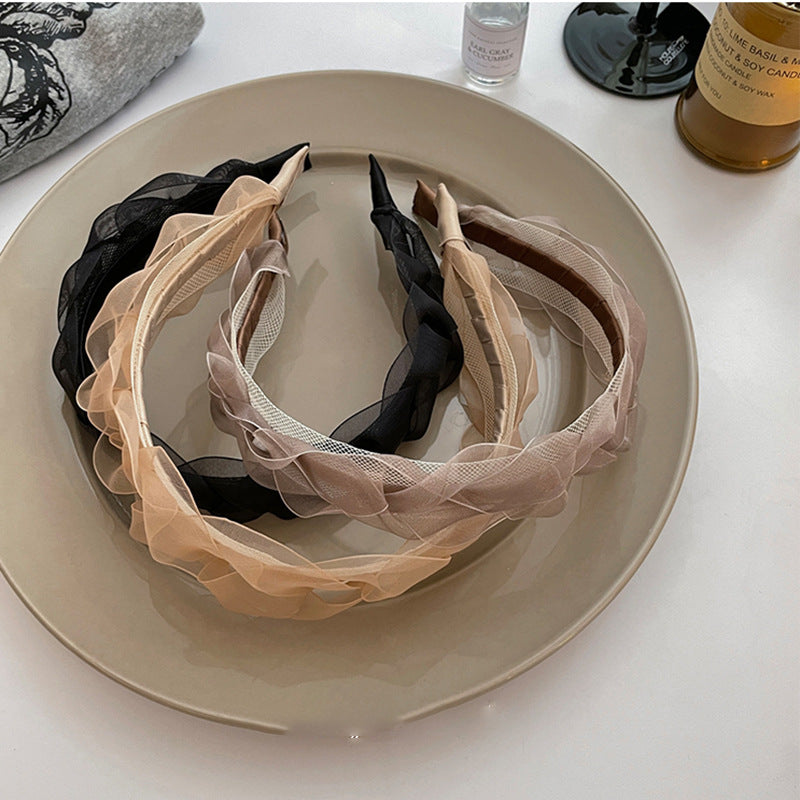 Vintage Gauze Hairband Headdress Hair Accessories for Women