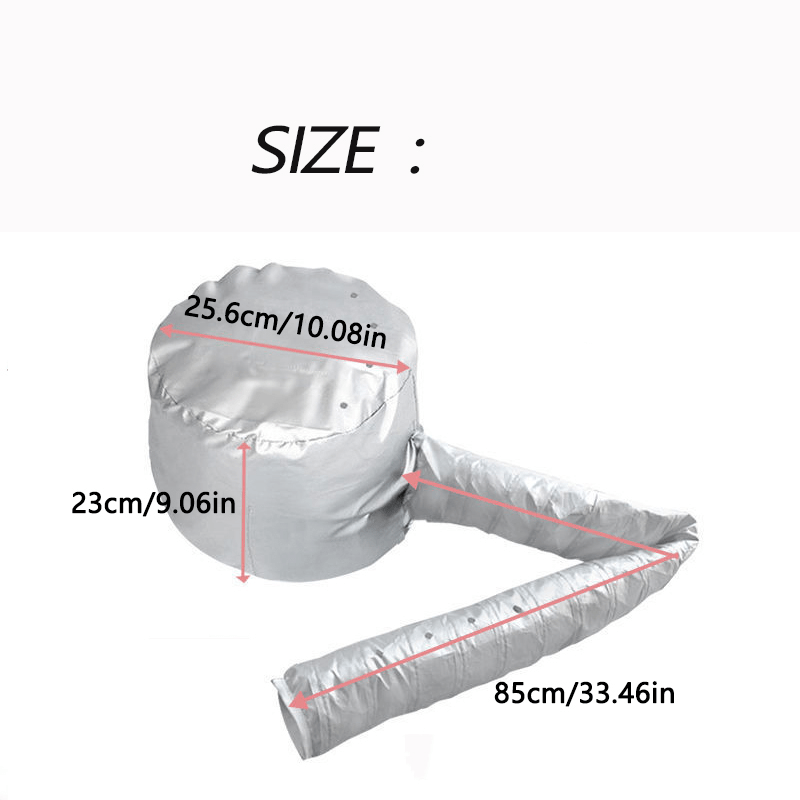 Portable Hair Dryer Cap for Styling - Safe Hood Attachment
