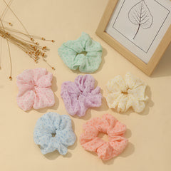 6pcs Mesh Polka Dot Hair Tie Sweet Scrunchie Ponytail Hair Rope
