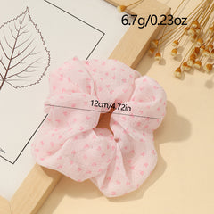 6pcs Mesh Polka Dot Hair Tie Sweet Scrunchie Ponytail Hair Rope