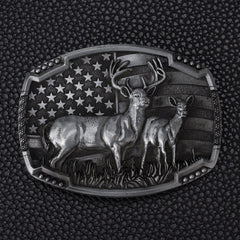 Bear Deer Skin Buckle Alloy Belt Buckle Decorative Accessory For Men
