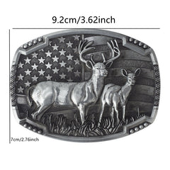 Bear Deer Skin Buckle Alloy Belt Buckle Decorative Accessory For Men