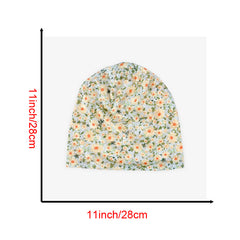 Lace Flower Print Beanie Lightweight Skull Cap For Women Men